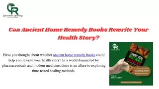 Ancient Home Remedy Books