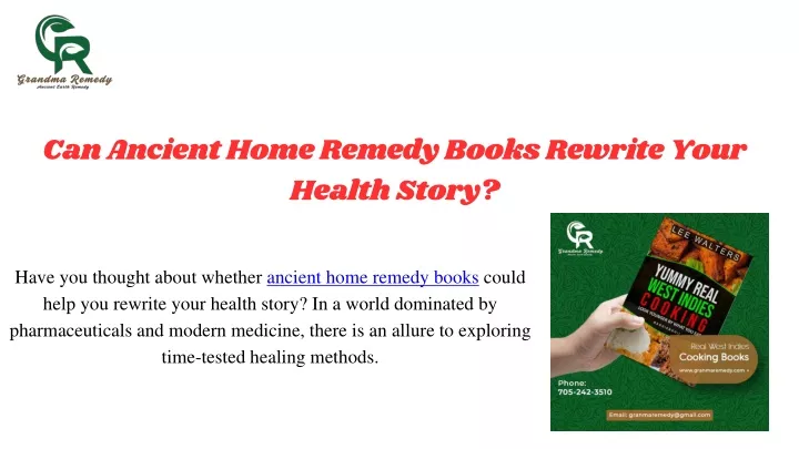 can ancient home remedy books rewrite your health