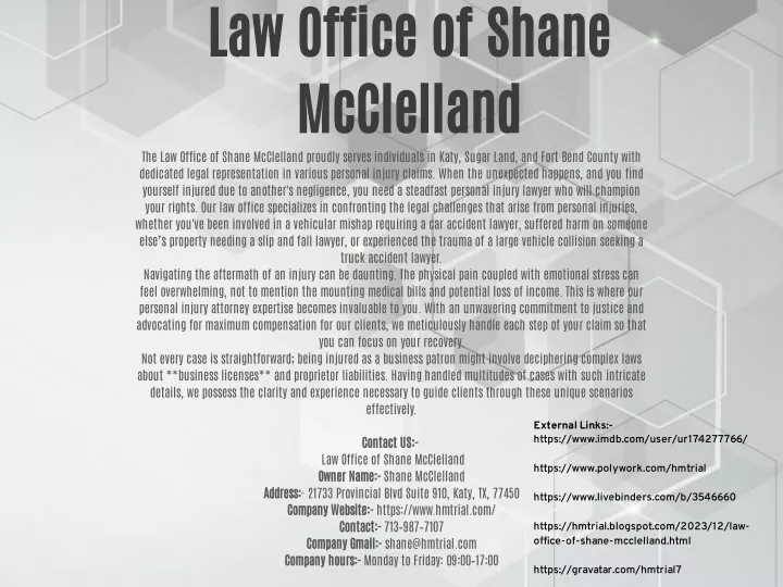 law office of shane mcclelland the law office