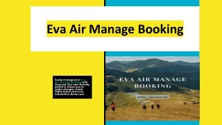 Eva Air Manage Booking