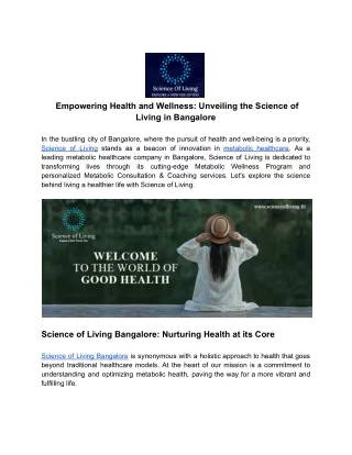Empowering Health and Wellness_ Unveiling the Science of Living in Bangalore