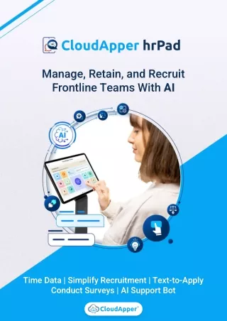 Manage, Retain, and Recruit Frontline Teams With CloudApper hrPad