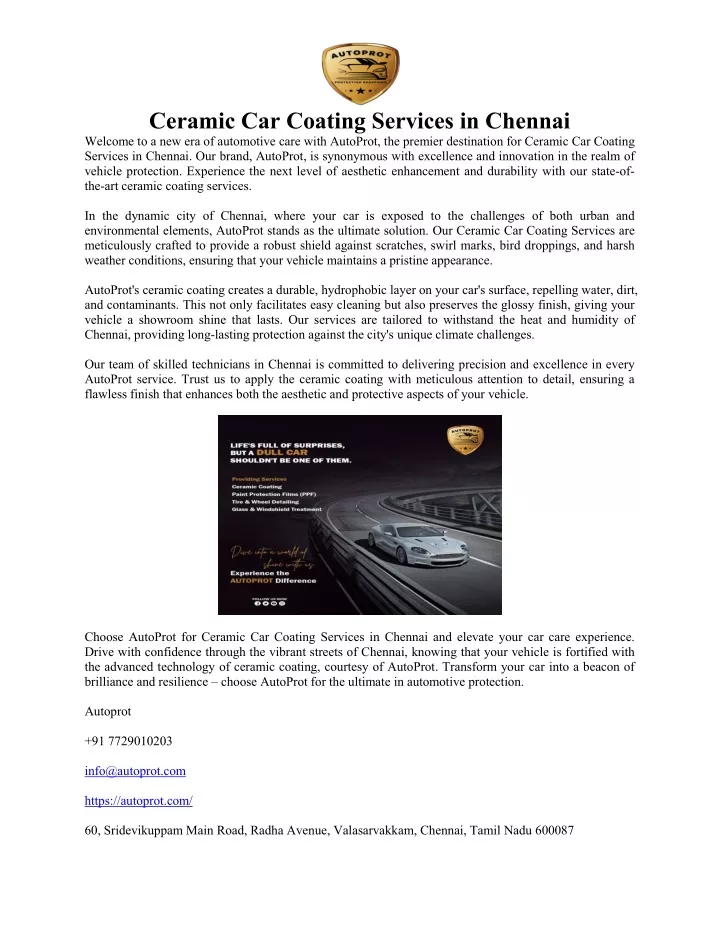 ceramic car coating services in chennai welcome