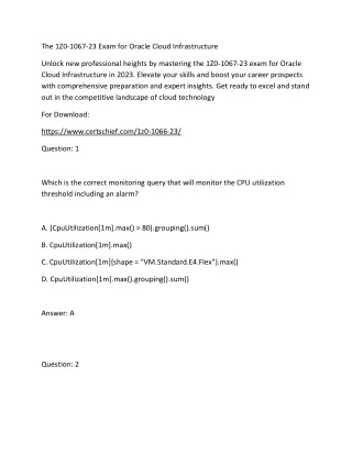 the 1z0 1067 23 exam for oracle cloud
