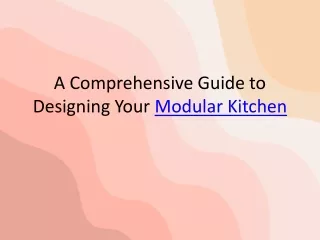 Designing a modular kitchen