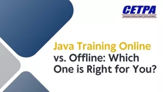 java training online vs offline which