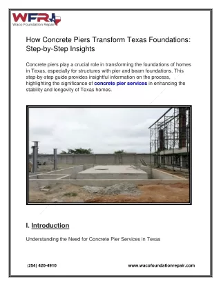 How Concrete Piers Transform Texas Foundations