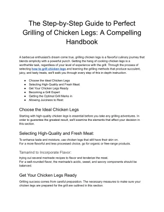 The Step-by-Step Guide to Perfect Grilling of Chicken Legs_ A Compelling Handbook - Google Docs