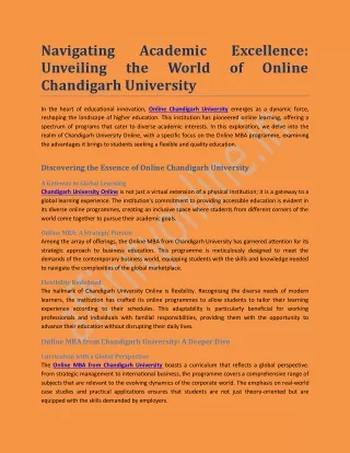 navigating unveiling chandigarh university