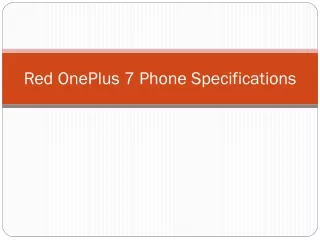 red oneplus 7 phone specifications