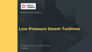 Low Pressure Steam Turbines