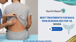 Best Treatments For Back Pain in Noida Sector 18, Noida