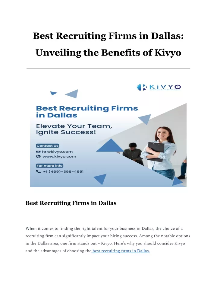 best recruiting firms in dallas