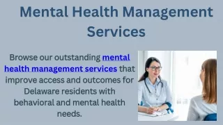 Mental Health Management Services