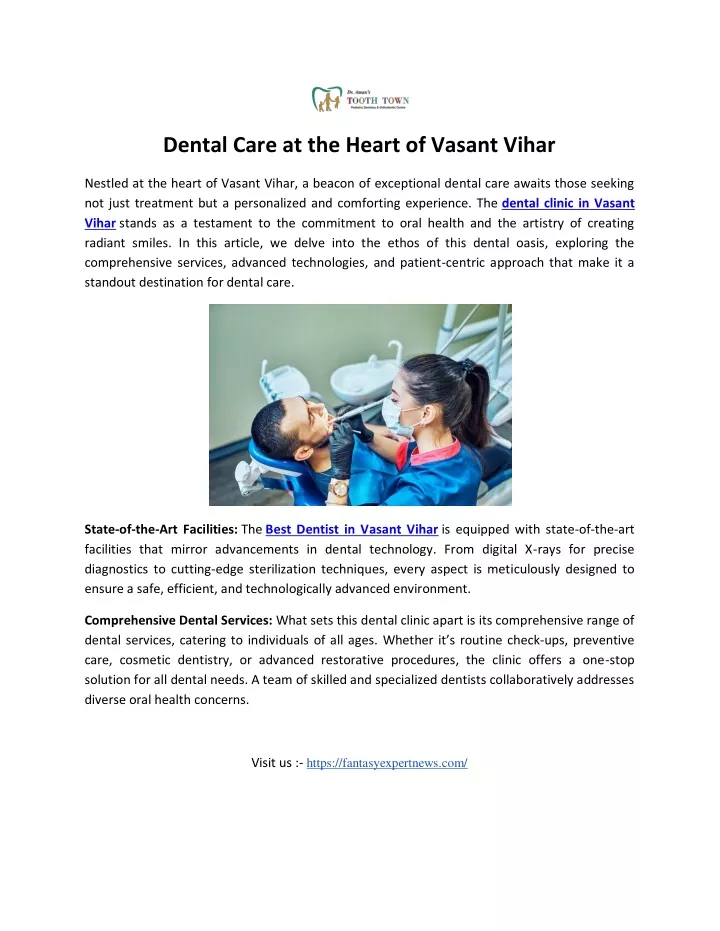 dental care at the heart of vasant vihar