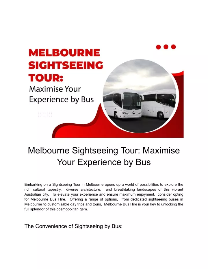 melbourne sightseeing tour maximise your