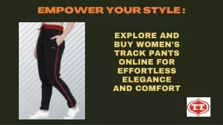 Explore and Buy Women's Track Pants Online for Effortless Elegance and Comfort