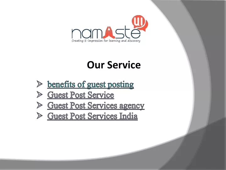 our service