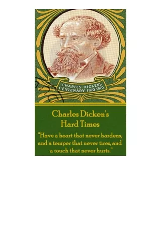 (❤️pdf)full✔download Hard Times By Charles Dickens Have a heart that never harde