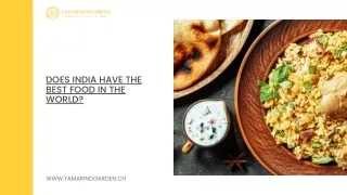 Does India have the best food in the world