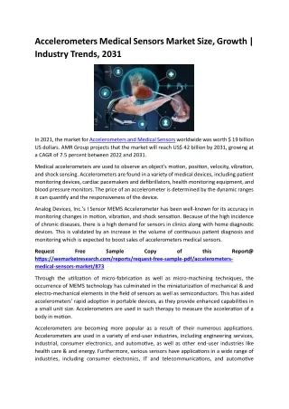 accelerometers medical sensors market size growth