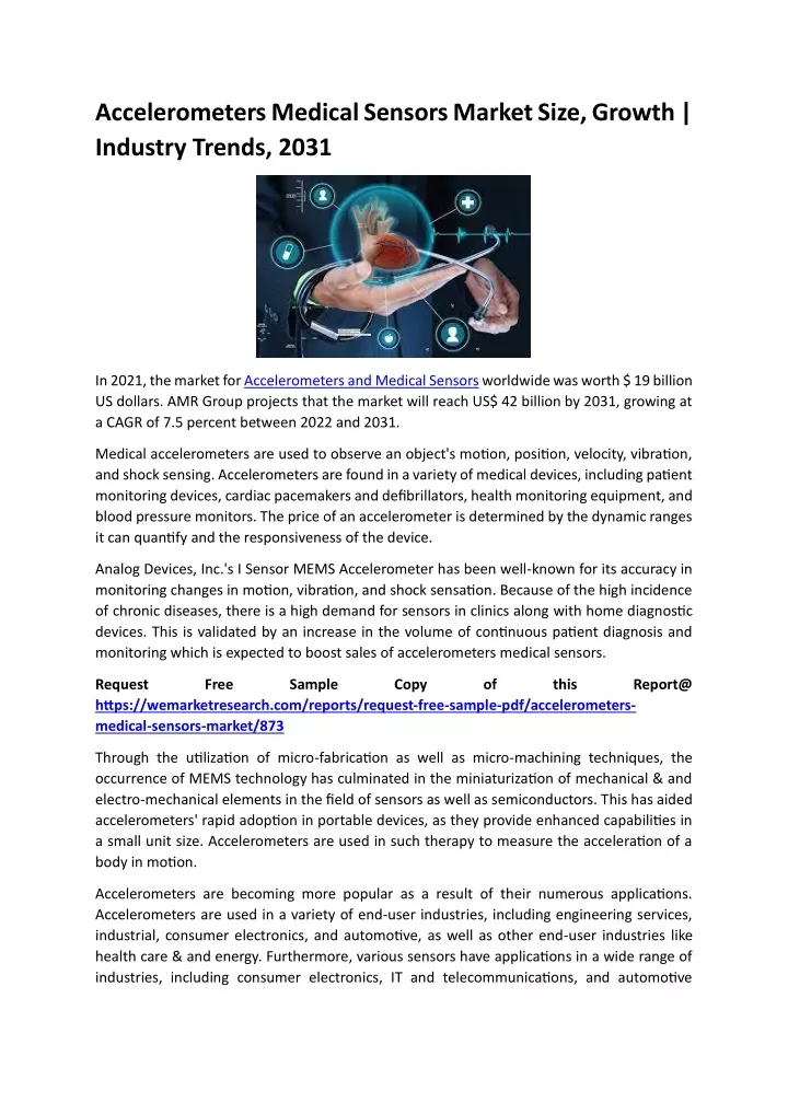 accelerometers medical sensors market size growth