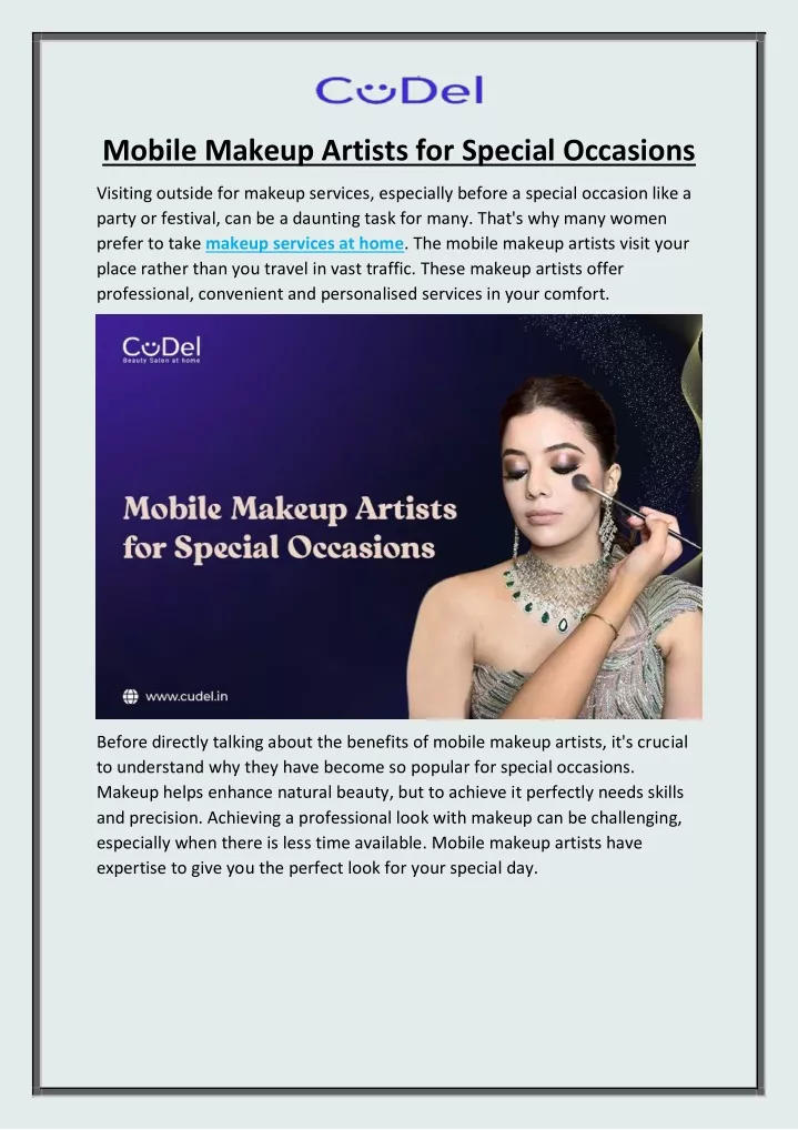 mobile makeup artists for special occasions