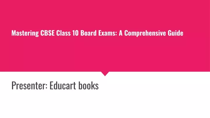 mastering cbse class 10 board exams
