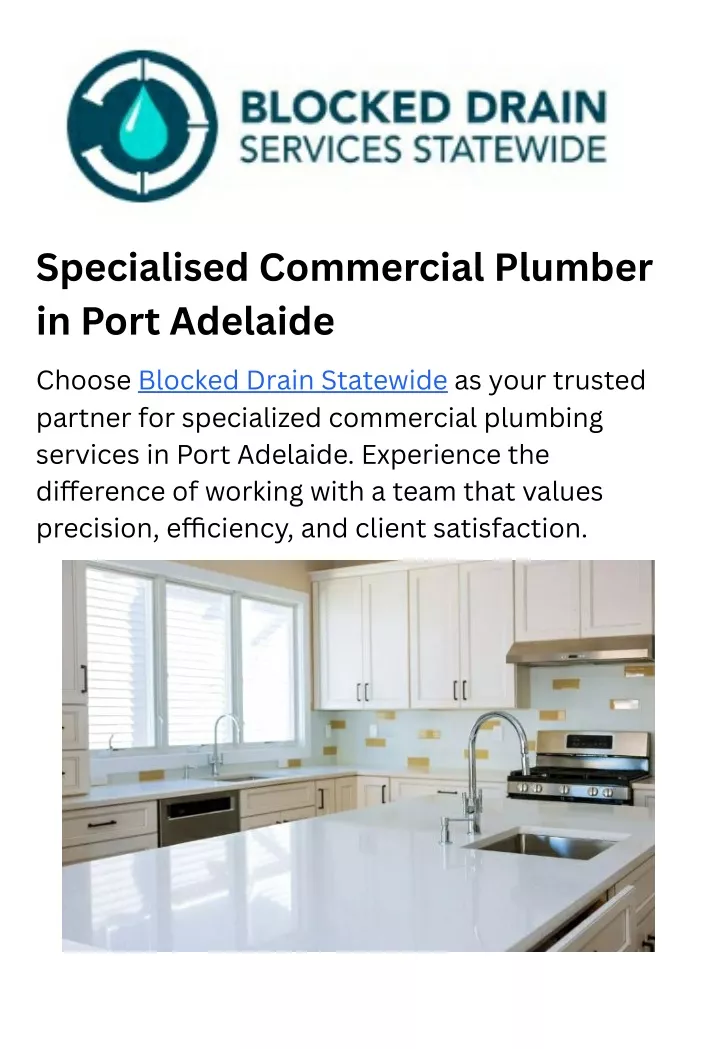 specialised commercial plumber in port adelaide