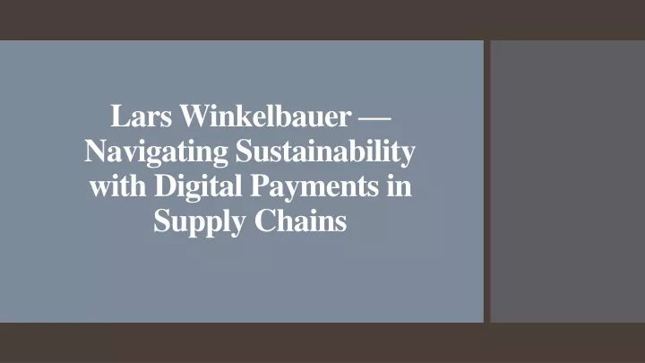 lars winkelbauer navigating sustainability with digital payments in supply chains