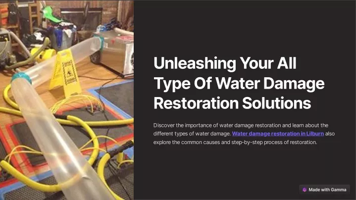 unleashing your all type of water damage