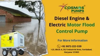 Diesel Engine & Electric Motor Flood Control Pump
