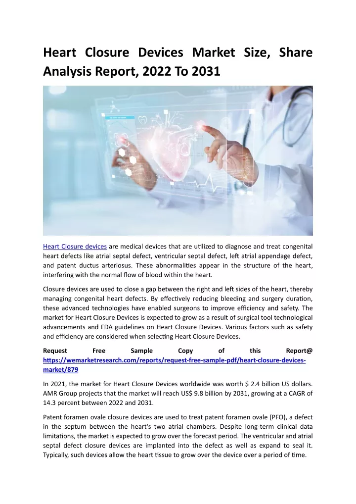 heart closure devices market size share analysis