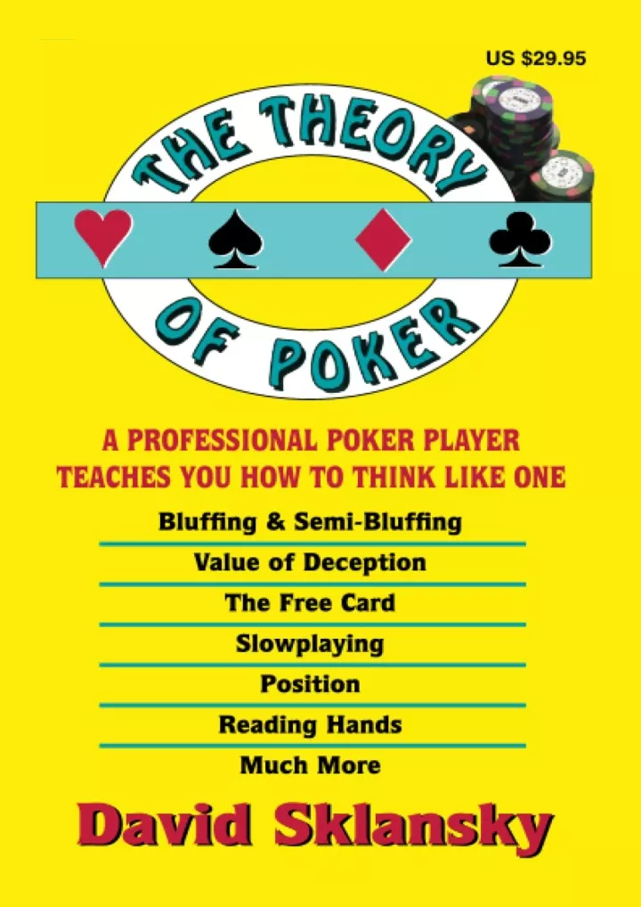 the theory of poker a professional poker player