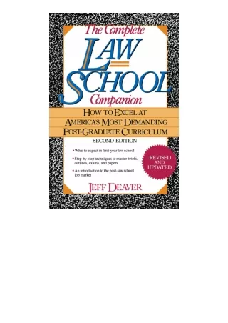 ❤️get (⚡️pdf⚡️) download The Complete Law School Companion How to Excel at Ameri