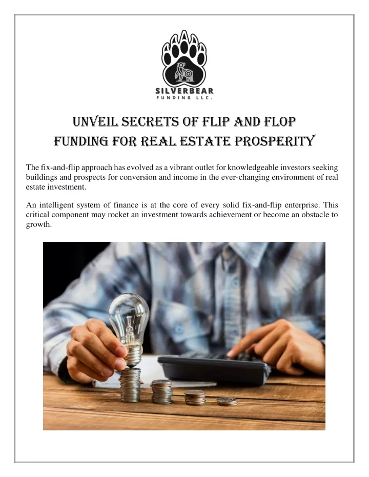 unveil secrets of flip and flop funding for real