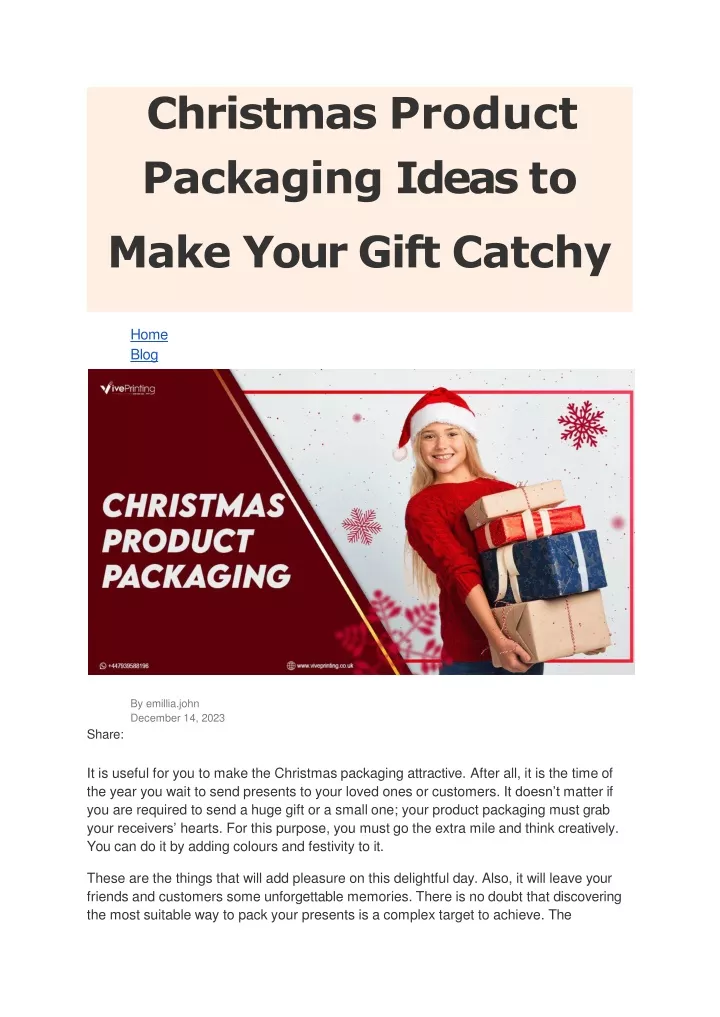 christmas product packaging ideas to make your