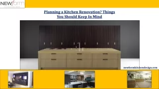 Planning a Kitchen Renovation? Things You Should Keep In Mind