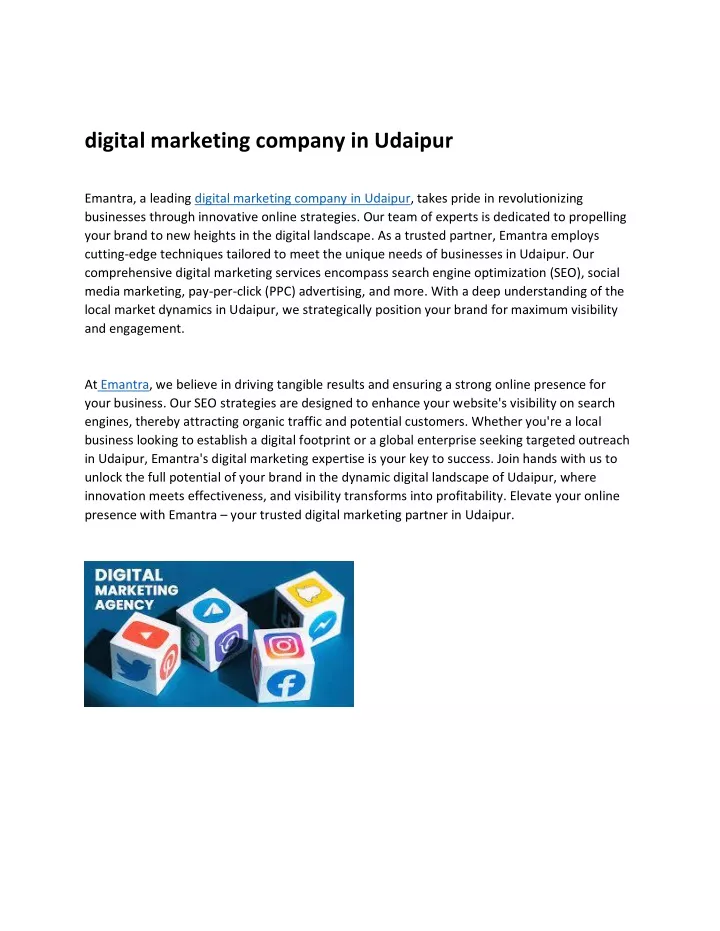 digital marketing company in udaipur