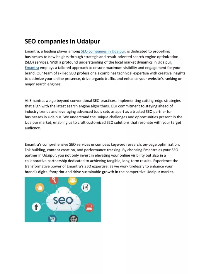 seo companies in udaipur