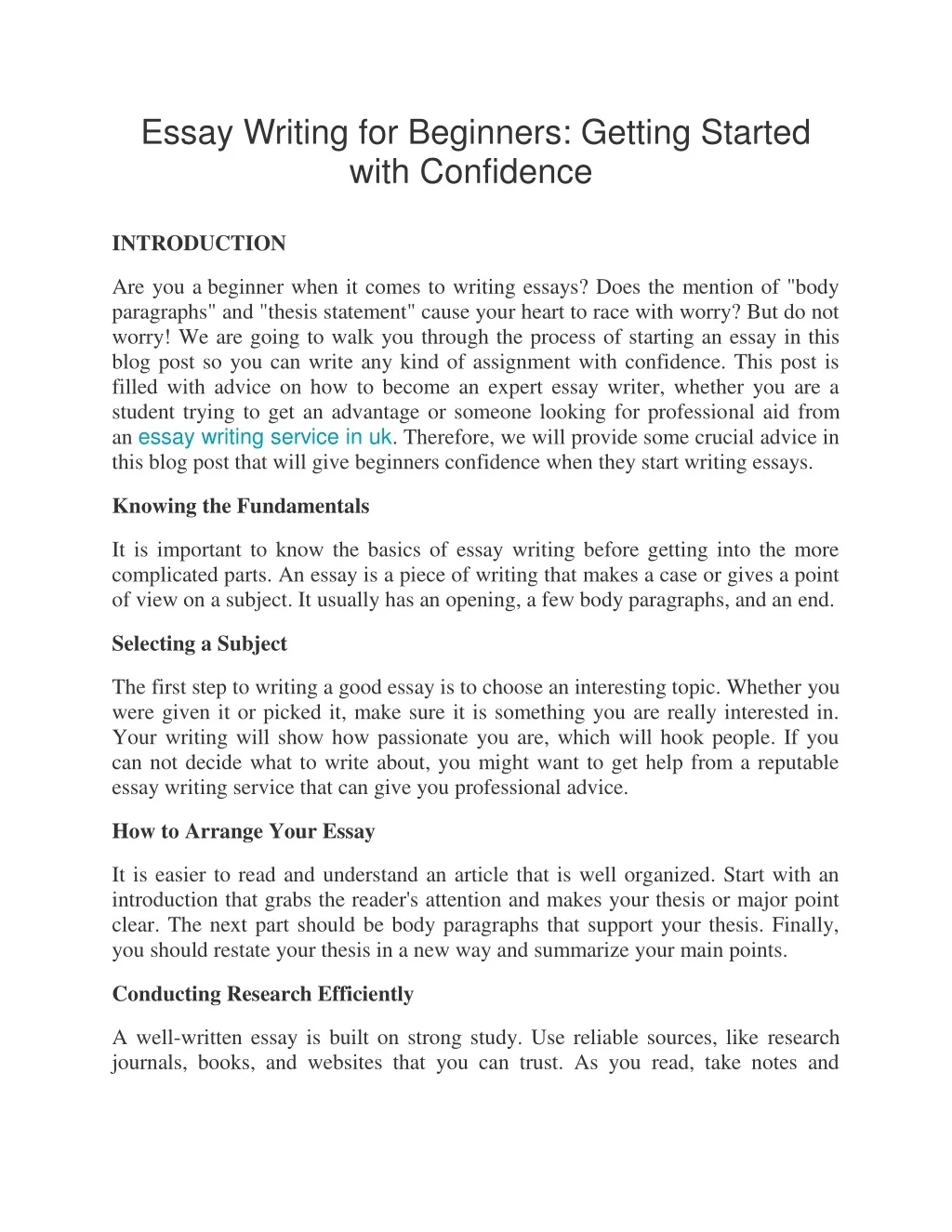 PPT - Essay Writing for Beginners PowerPoint Presentation, free ...