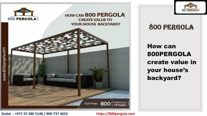 800 pergola