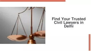 Find Your Trusted Civil Lawyers in Delhi