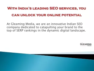 Result-Driven Search Engine Optimization Services in India | Gleaming Media: You