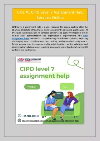 UK's #1 CIPD Level 7 Assignment Help Services Online
