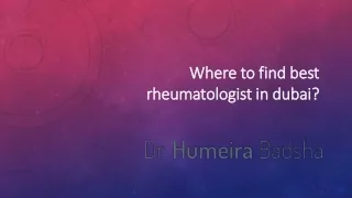Where to find best rheumatologist in dubai