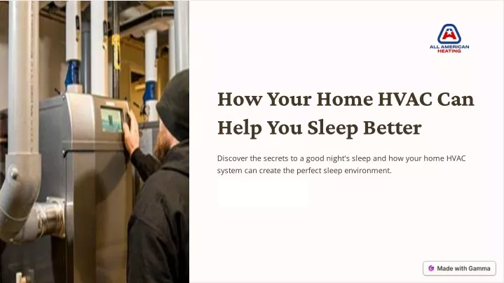 how your home hvac can help you sleep better