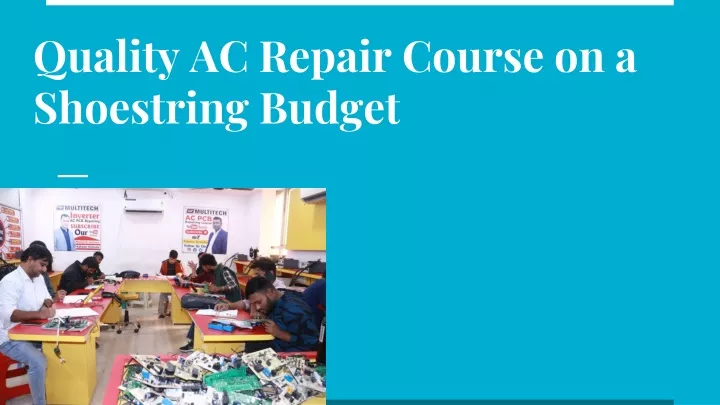 quality ac repair course on a shoestring budget
