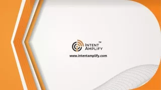 Intent Amplify Services and Solutions
