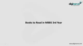 Books to Read in MBBS 3rd Year